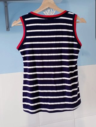 Camiseta sin mangas a rayas S