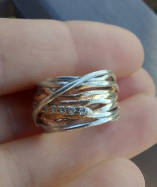Anello Argento 925 Oro e Argento