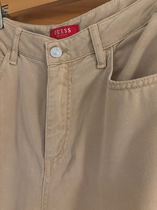 Pantalones Guess Wide Leg Beige