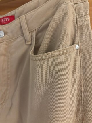 Pantalones Guess Wide Leg Beige