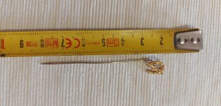 Spillone oro 750 bianco/giallo