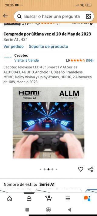 Cecotec Smart TV LED 43 A1 Series