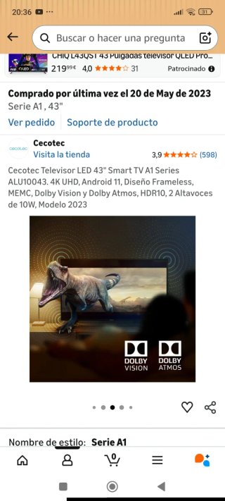 Cecotec Smart TV LED 43 A1 Series