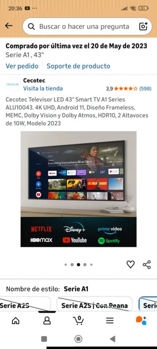 Cecotec Smart TV LED 43 A1 Series
