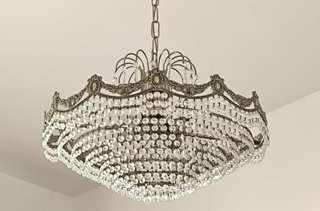 Lámpara de lágrimas cristal y metal