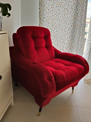 Butaca terciopelo rojo vintage
