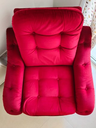 Butaca terciopelo rojo vintage