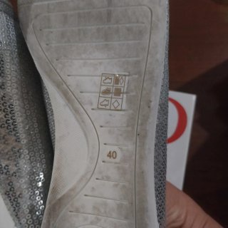 Scarpe donna sneakers argento paillettes