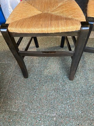 3 Sillas Rústicas Madera y Enea
