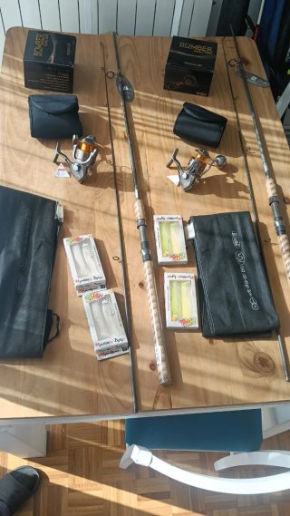 Cañas y carretes de pesca Bomber