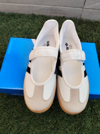 Zapatillas Adidas Samba Mary Jane Beige Blancas