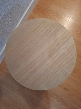 Mesa auxiliar madera y metal