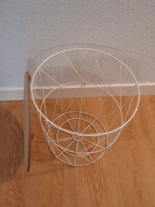 Mesa auxiliar madera y metal