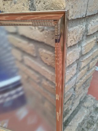 2 Marcos dorado cristal y madera