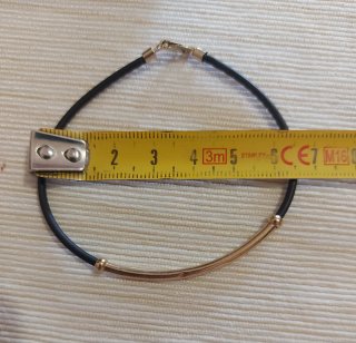 Bracciale oro giallo 585..14kt caucciù