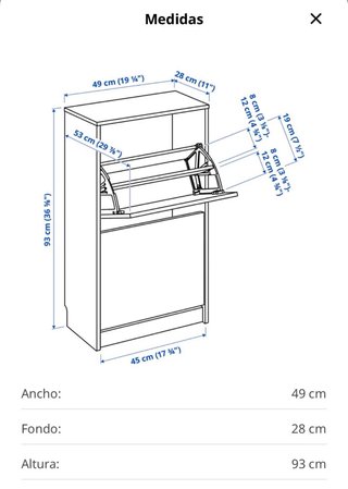 Zapatero Bissa Ikea Negro