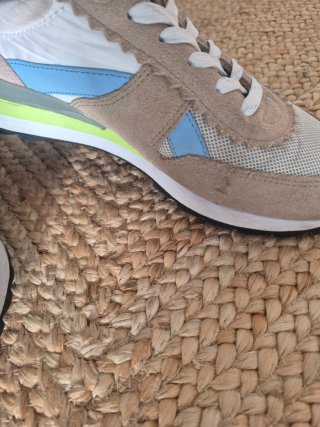 Zapatillas Bimba y Lola Beige y Azul