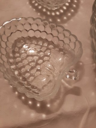 Set di ciotole in cristallo con design frutta/uva
