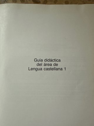Libro del profesor lengua primero de GB