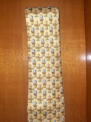 Corbata Hermes Amarilla Flores