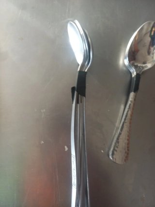 Set di Utensili da Cucina Vintage in Acciaio Inox