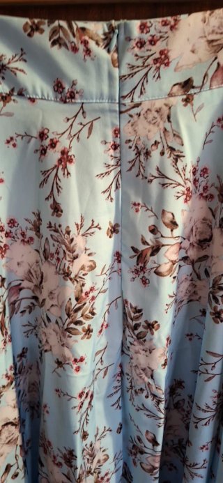 Falda floral azul y rosa talla única