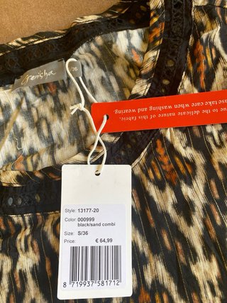 Blusa Geisha Talla 36 Viscosa/Fibra Metálica