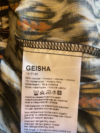 Blusa Geisha Talla 36 Viscosa/Fibra Metálica