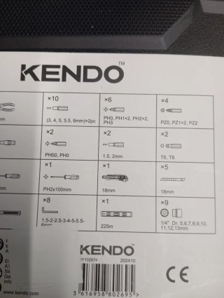 Maletín de herramientas KENDO 59 piezas