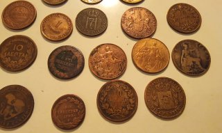 Lote de monedas antiguas