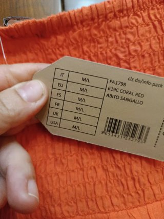 Vestito corto arancione Calzedonia pizzo Sangallo