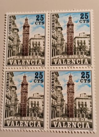 1,50€ los 3 Bloques Sellos Plan Sur de Valencia