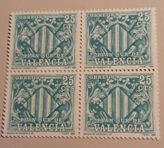 1,50€ los 3 Bloques Sellos Plan Sur de Valencia