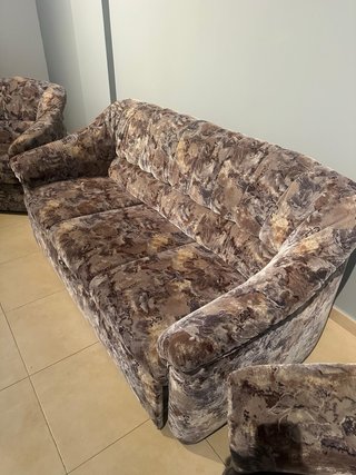 Conjunto sofá cama y 2 sillones
