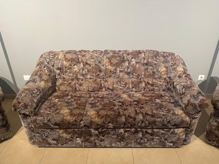 Conjunto sofá cama y 2 sillones