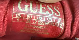 Zapatillas Guess Plataforma Rojas Talla 38