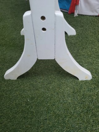 Specchio da terra bianco con cuore