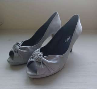 Zapatos de fiesta de piel plateados - T 40