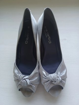 Zapatos de fiesta de piel plateados - T 40