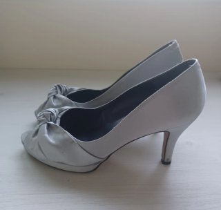 Zapatos de fiesta de piel plateados - T 40
