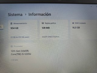 Portátil HP, 1TB SSD, i5, 16GB RAM, Gen 12, 15,6"