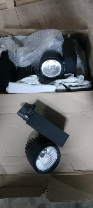 Focos de carril LED negro