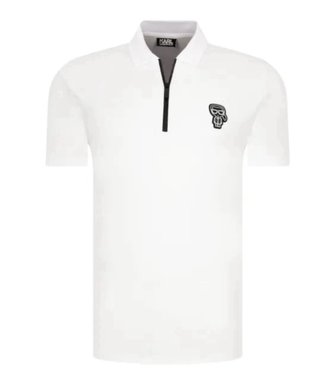 Polo Karl Lagerfeld cremallera blanco Talla S