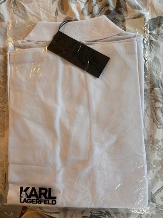 Polo Karl Lagerfeld cremallera blanco Talla S