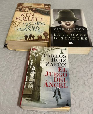 Lote 3 Libros: Ken Follett, Kate Morton, Zafón