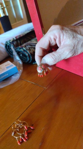 Pendientes Oro y Coral