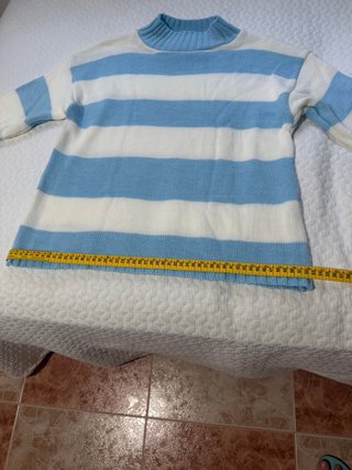 Jersey rayas blanco y celeste