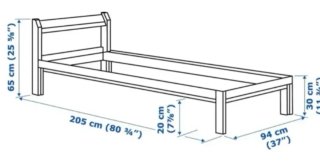 Cama individual de madera Ikea