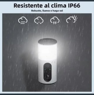 Cámara Seguridad Foco Solar Wifi 128GB