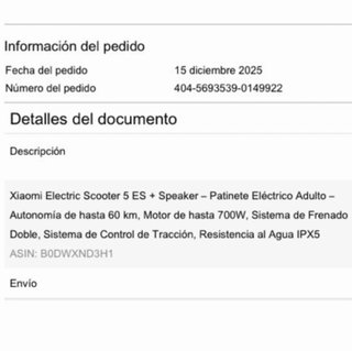 Patinete Eléctrico Xiaomi 5 Series ES